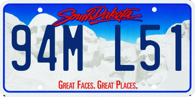 SD license plate 94ML51