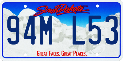 SD license plate 94ML53