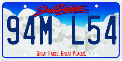 SD license plate 94ML54