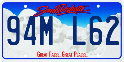 SD license plate 94ML62