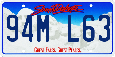 SD license plate 94ML63