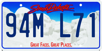 SD license plate 94ML71