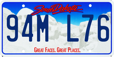 SD license plate 94ML76