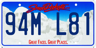 SD license plate 94ML81