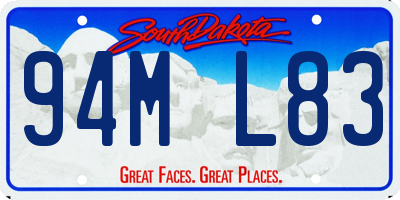 SD license plate 94ML83