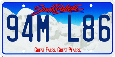 SD license plate 94ML86