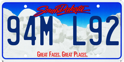 SD license plate 94ML92