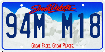 SD license plate 94MM18
