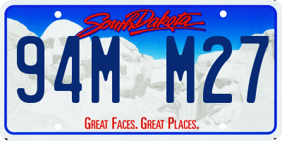 SD license plate 94MM27