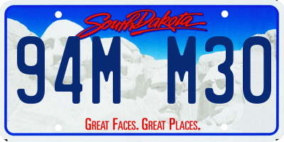 SD license plate 94MM30