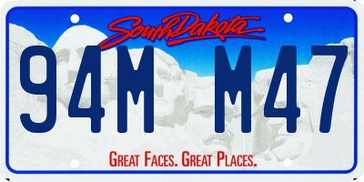 SD license plate 94MM47