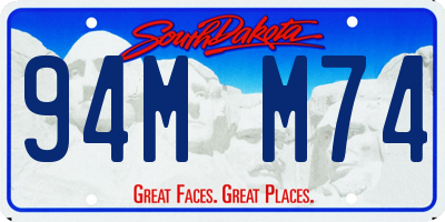 SD license plate 94MM74