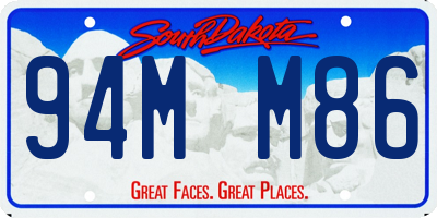 SD license plate 94MM86