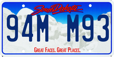 SD license plate 94MM93