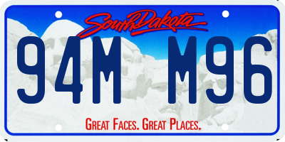 SD license plate 94MM96