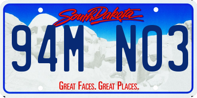 SD license plate 94MN03