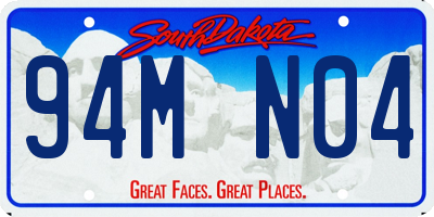 SD license plate 94MN04