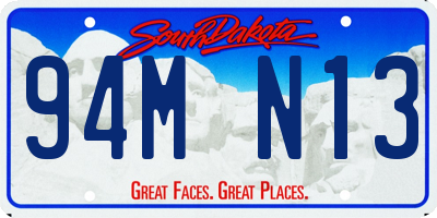 SD license plate 94MN13