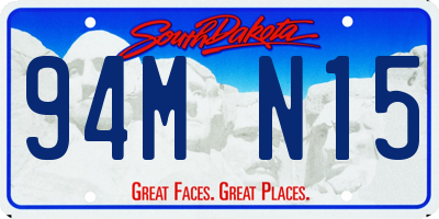 SD license plate 94MN15