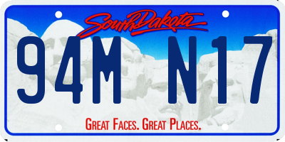 SD license plate 94MN17