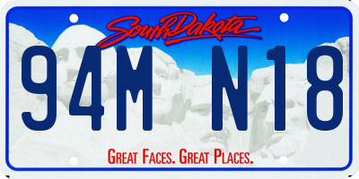 SD license plate 94MN18