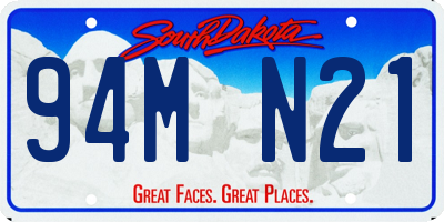 SD license plate 94MN21