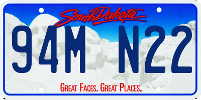 SD license plate 94MN22