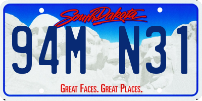 SD license plate 94MN31