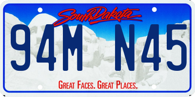 SD license plate 94MN45