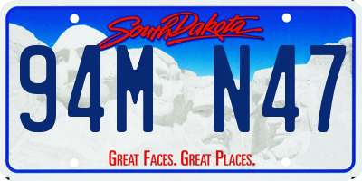 SD license plate 94MN47