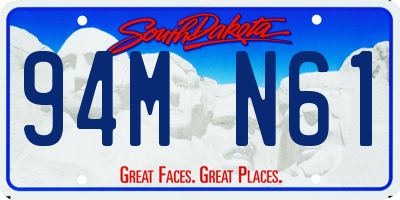 SD license plate 94MN61
