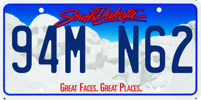 SD license plate 94MN62