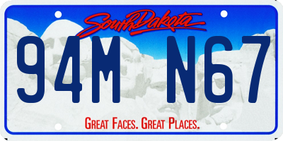 SD license plate 94MN67