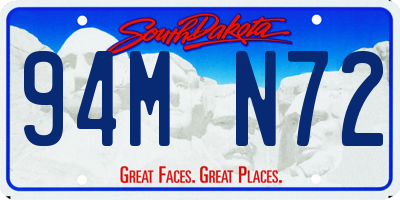 SD license plate 94MN72