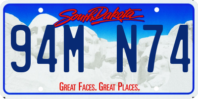 SD license plate 94MN74