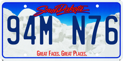 SD license plate 94MN76