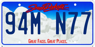 SD license plate 94MN77
