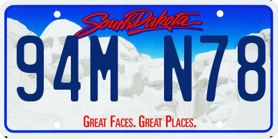 SD license plate 94MN78