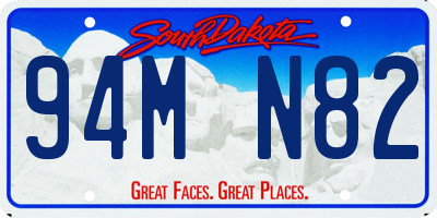 SD license plate 94MN82