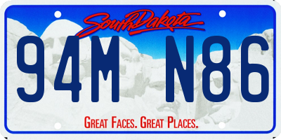 SD license plate 94MN86