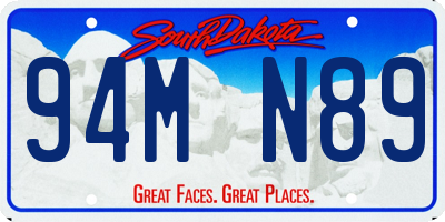 SD license plate 94MN89