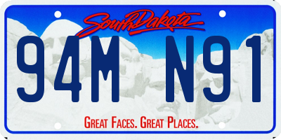 SD license plate 94MN91