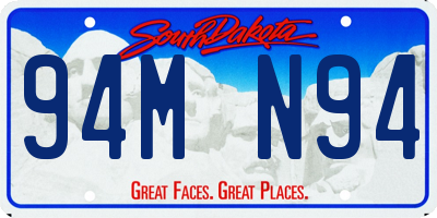 SD license plate 94MN94