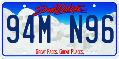 SD license plate 94MN96