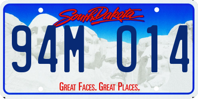 SD license plate 94MO14