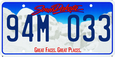 SD license plate 94MO33
