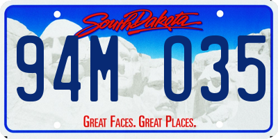 SD license plate 94MO35