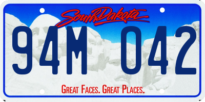 SD license plate 94MO42