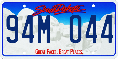 SD license plate 94MO44
