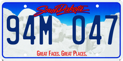 SD license plate 94MO47